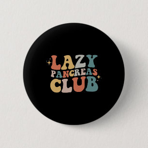 Lazy Pancreas Club Retro Diabetes Awareness Day 6 Cm Round Badge