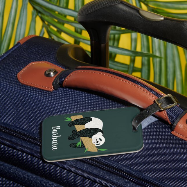 Lazy Panda Bear   Luggage Tag (Front Insitu 3)