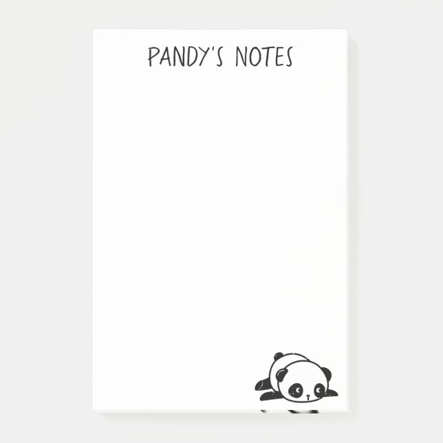 Lazy Panda Bear Post-it® Notes 4 x 6 (Front)