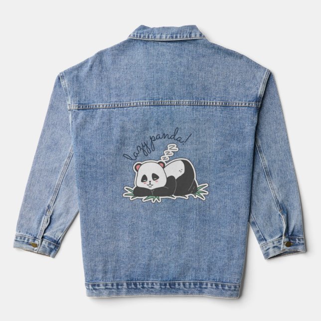 Lazy Panda Denim Jacket (Back)