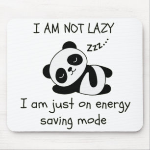 lazy panda funny mouse mat