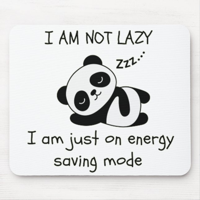 lazy panda funny mouse mat (Front)