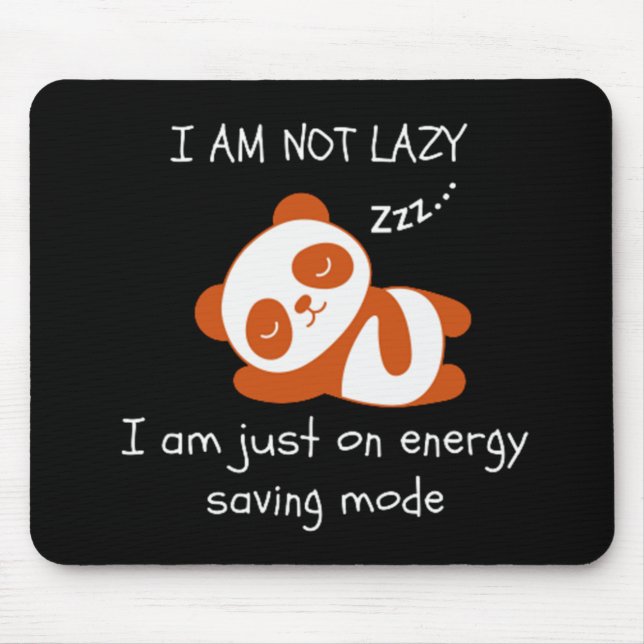 Lazy Panda Funny Mouse Mat (Front)