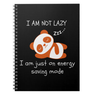 Lazy Panda Funny Notebook