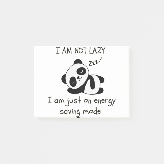lazy panda funny post-it notes (Front)