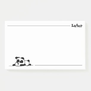 Lazy panda post-it notes