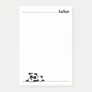 Lazy panda post-it notes