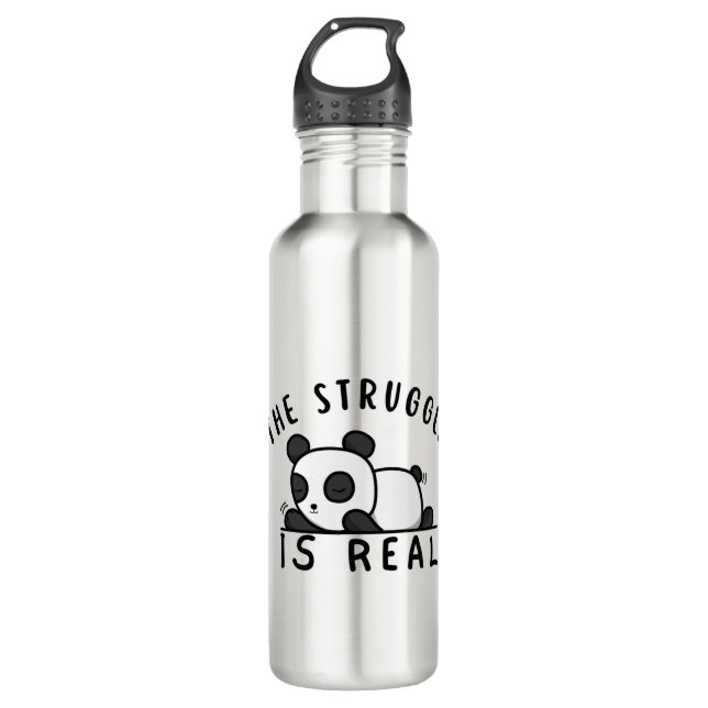 Lazy Panda The Struggle Is Real 710 Ml Water Bottle (Front)