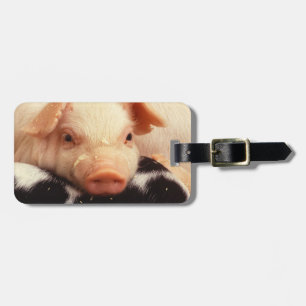 Lazy Piglet Luggage Tag