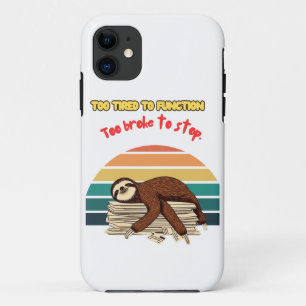 Lazy Retro Tired and Sarcastic iPhone 11 Case