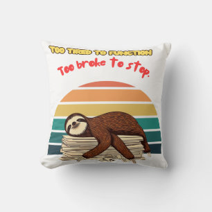 Lazy Retro Tired and Sarcastic Cushion