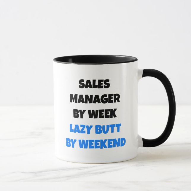 Lazy Sales Manager Joke Mug (Right)