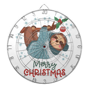 Lazy Sloth Christmas Dartboard