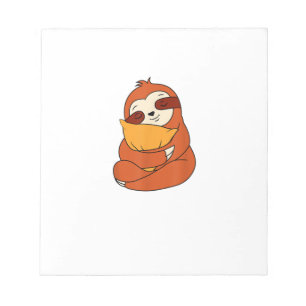 Lazy Sloth Cuddles Pillow Cute Sleepy Sloth with P Notepad