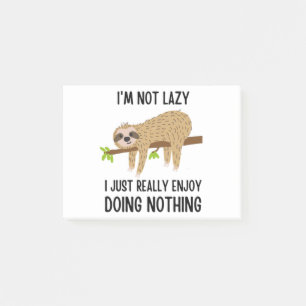 Lazy Sloth Doing Nothing Post-it Notes