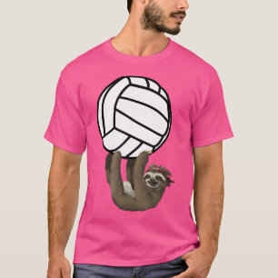 Lazy Sloth Hanging On Volleyball Idea T-Shirt
