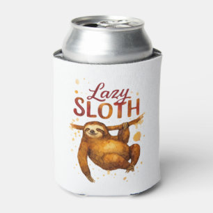 Lazy Sloth in Alcohol Ink Classic T-Shirt Can Cooler