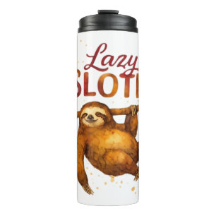 Lazy Sloth in Alcohol Ink Classic T-Shirt Thermal Tumbler