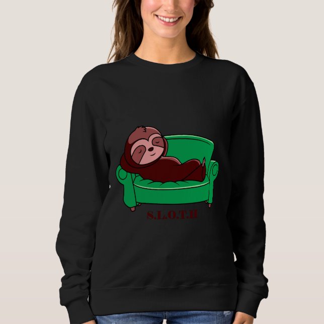 Lazy Sloth In The Sofa Sweatshirt (Front)