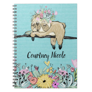 Lazy Sloth Personalized Notebook & Journal