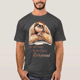 Lazy sloth relaxing times funny cute sloth T-Shirt