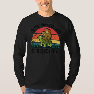 Lazy Sloth Snail Riding Turtle Slow Runners Club T-Shirt