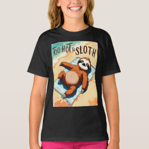 Lazy Sloth Summer Vintage Beach T-Shirt