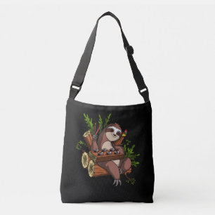 Lazy Sloth Sushi Lover Animal Crossbody Bag