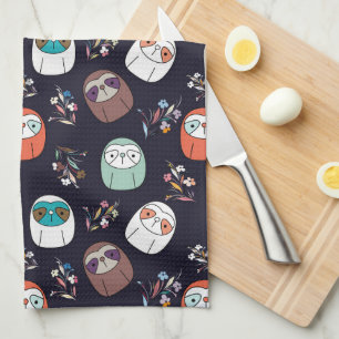 Lazy Sloth Tea Towel