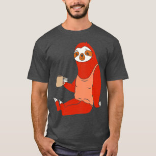 Lazy Sloth With Coffee T-Shirt