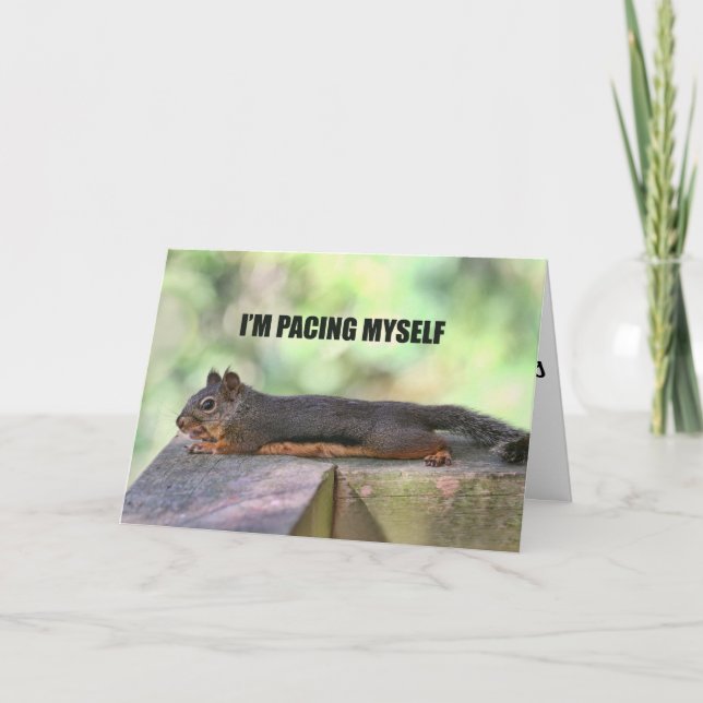 Lazy Squirrel Photo Card (Front)