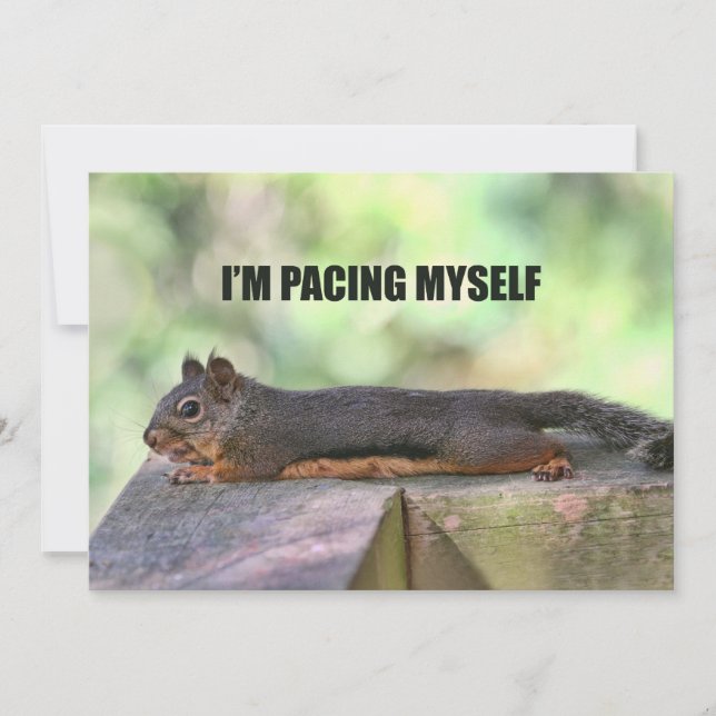 Lazy Squirrel Photo Invitation (Front)