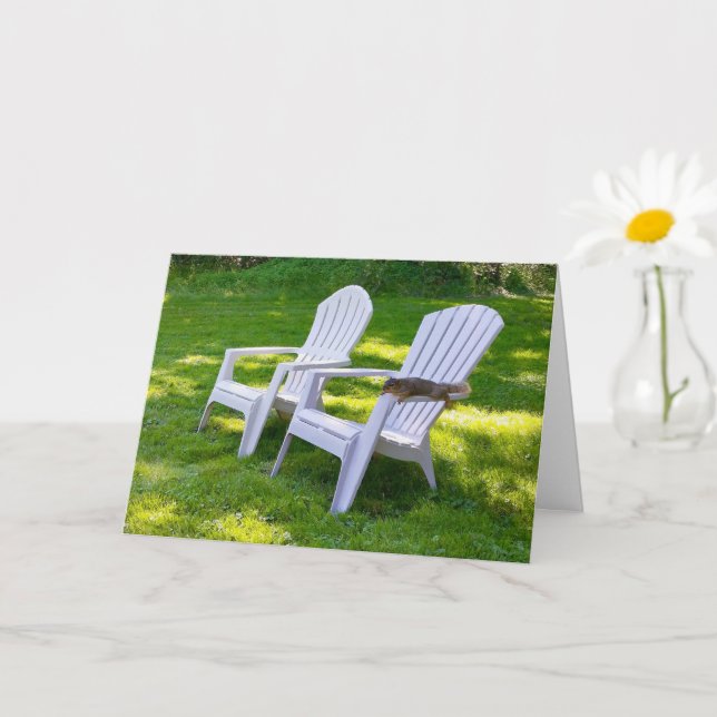 Lazy Squirrel- Wish you were here Card (Small Plant)