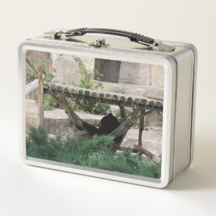 Lazy Summer Day Bear in Hammock Metal Lunch Box