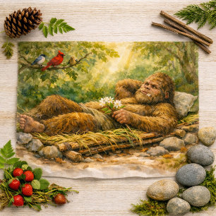 Lazy Summer Sasquatch Bird Watching Tissue Paper
