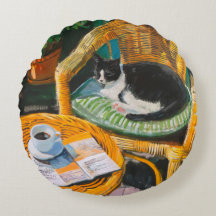 Lazy Sunday Morning | Cosy Cat & Coffee Painting