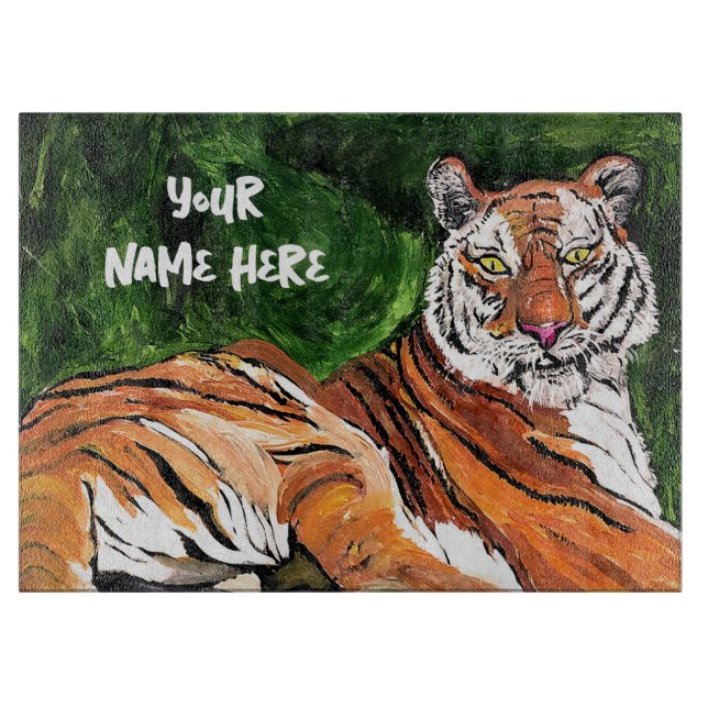 Lazy Tiger Personalised Cutting Board (Front)