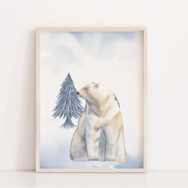 Lazy Winter Polar Bear Arctic Nursery Wall Decor (Lazy Winter Polar Bear Arctic Nursery Wall Decor)