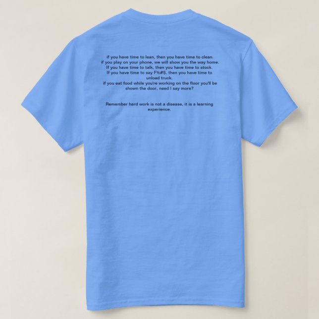 Lazy Workers T-Shirt (Design Back)