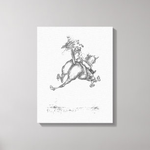 LB40 "flying changes" wrapped canvas print