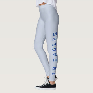 LB Eagles Blue Grey School Spirit Wear Leggings