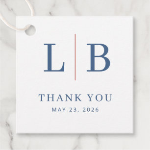 LB Gratitude Navy Serif Favour Tags