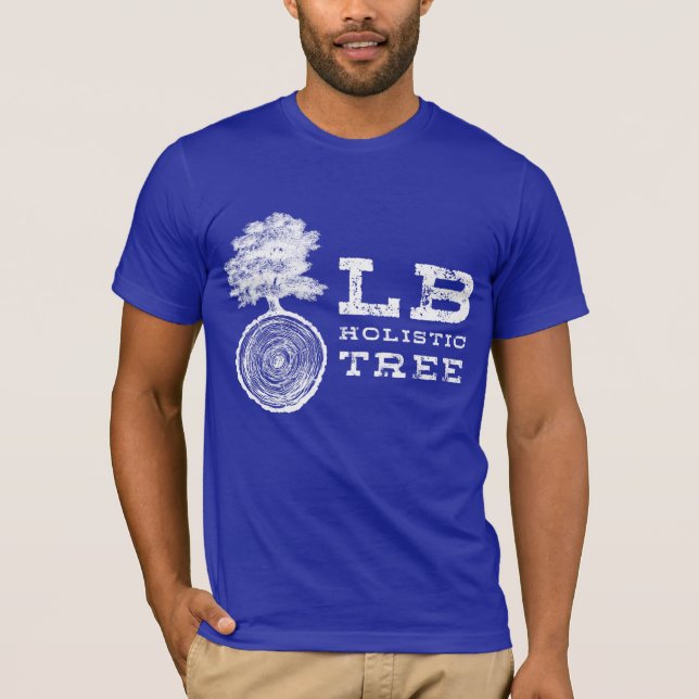 LB Holistic Tree White Font T-Shirt (Front)
