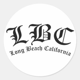 LBC Long Beach California Local Pride Classic Round Sticker