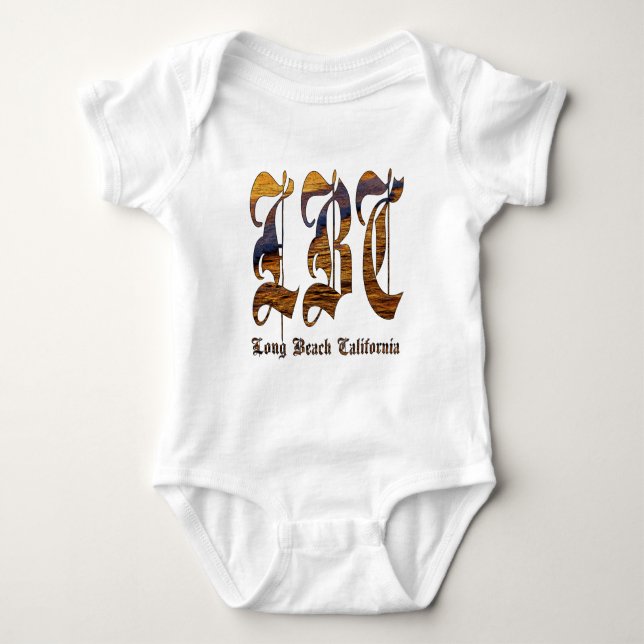 LBC - Long Beach California - Ocean Baby Bodysuit (Front)