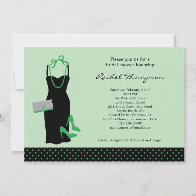 LBD Bridal Shower Invitation (Front)