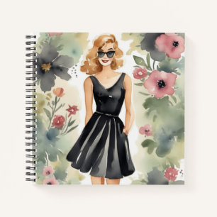 LBD Glam - Little Black Dress Fashion Diary Notebook