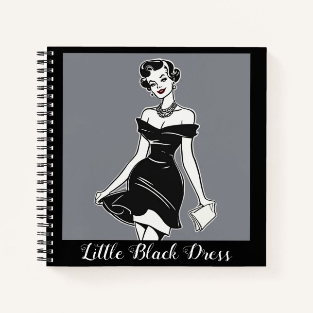 LBD Glamor Notebook - Little Black Dress Journal (Front)