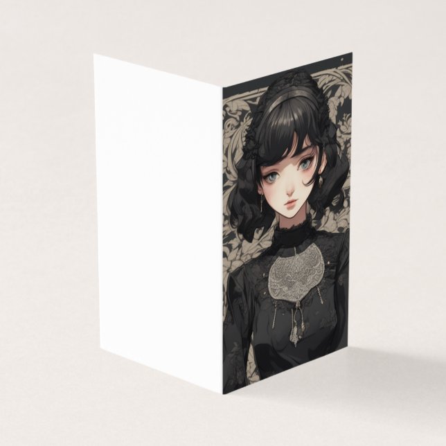 LBD Little Black Dress Mysterious Gothic Blank (Outside)