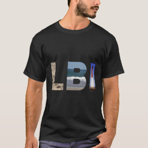 Lbi Long Beach Island Nj Photo Beach Ocean Lightho T-Shirt